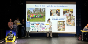 Des élèves de la classe « À fond les sciences » au Congrès scolaire sur la pollution plastique