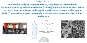A la recherche de solutions pour lutter contre la pollution plastique :  rencontre scientifique pour les élèves de seconde « À fond les sciences »